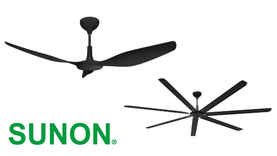 SUNON HVLS ceiling fans for energy-efficient air circulation in industrial, warehouse, and commercial buildings. SUNON HVLS ceiling fans for energy-efficient air circulation in industrial, warehouse, and commercial buildings.
