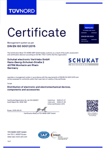 Certificate DIN EN ISO