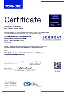 Certificate DIN EN ISO 14001 