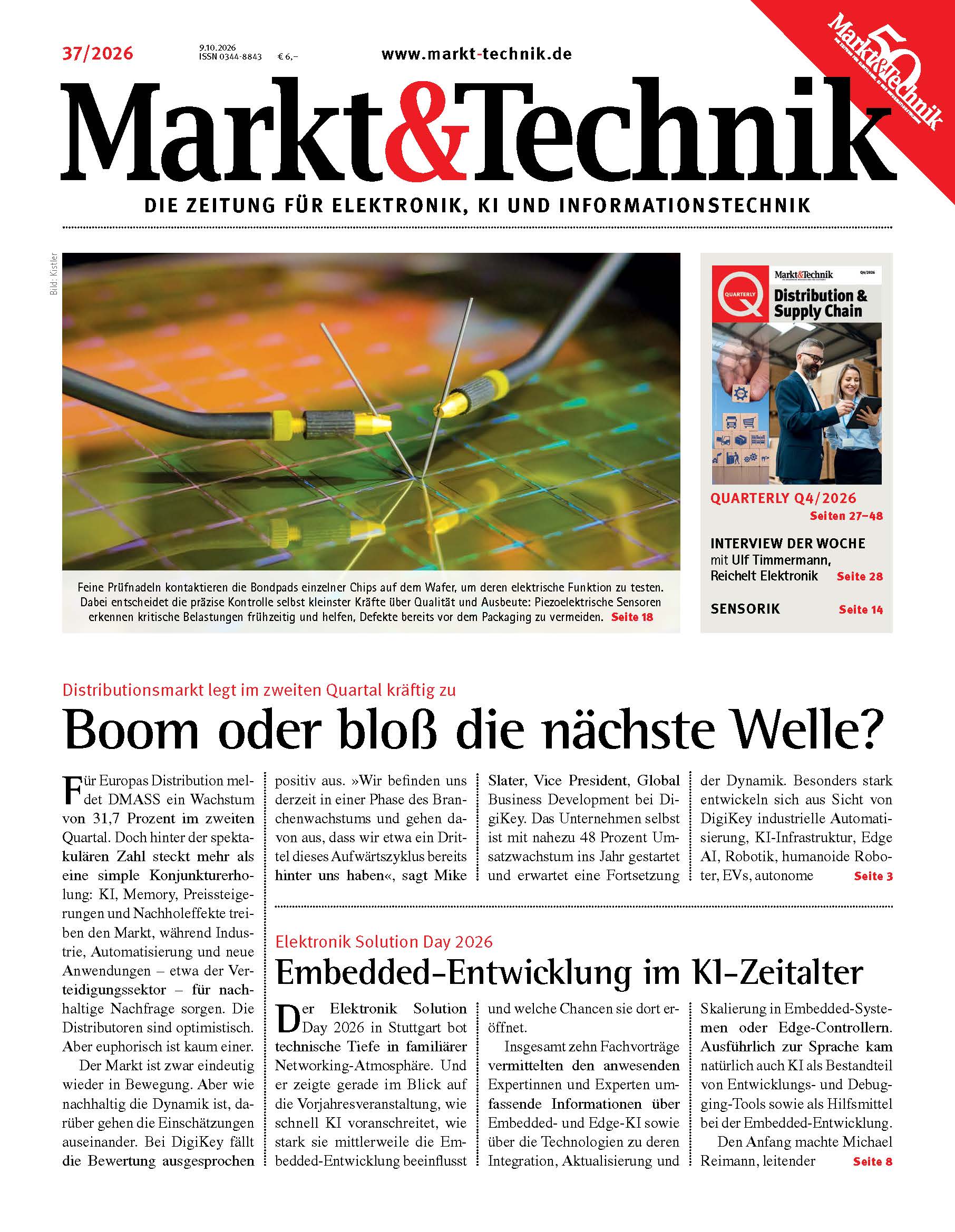 Magazintitel „Markt&Technik" (10-2026)